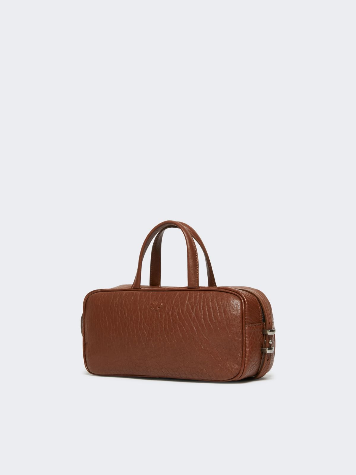 Nappa leather Boston bag - TOBACCO - Weekend - 2