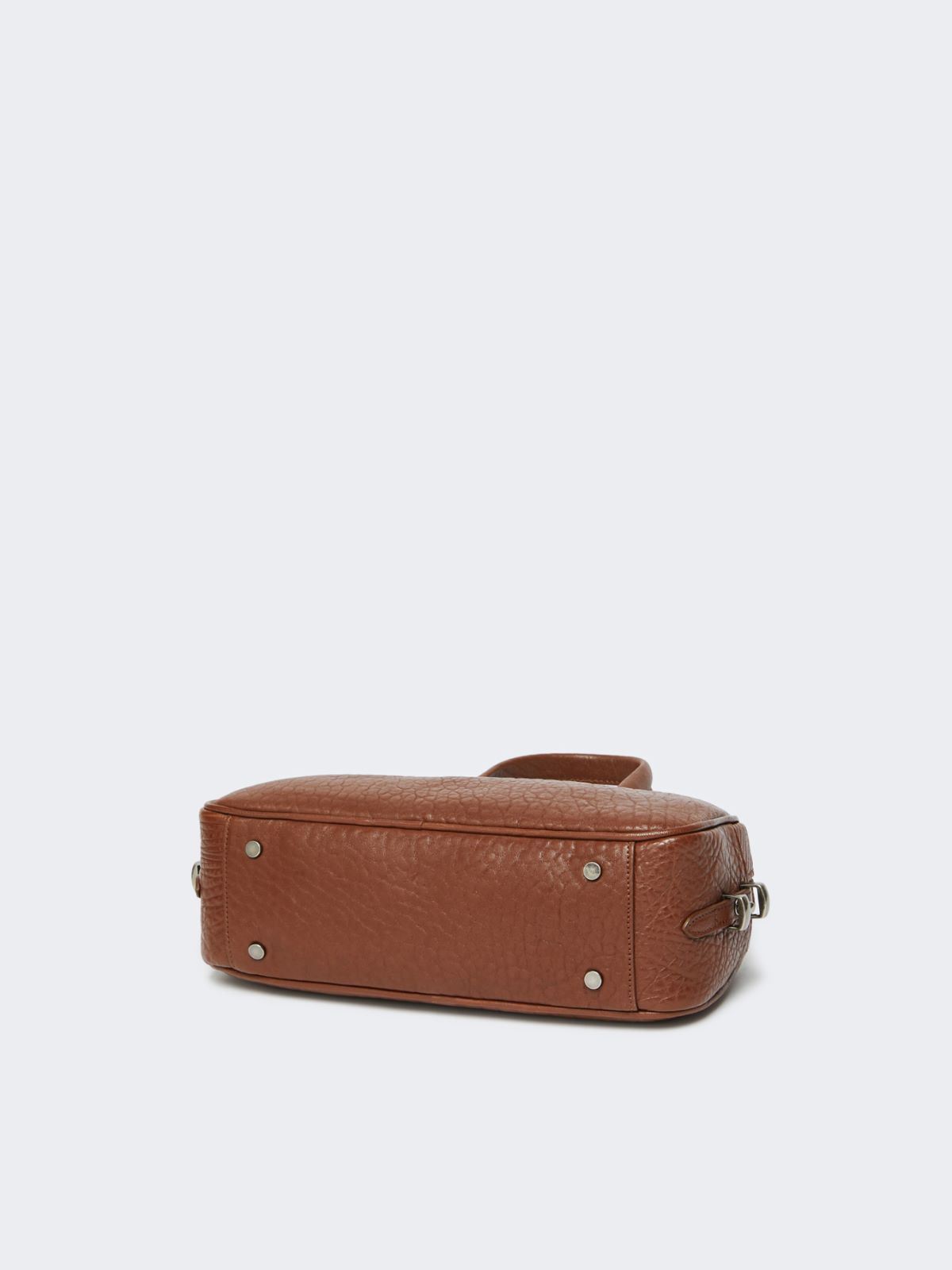 Nappa leather Boston bag - TOBACCO - Weekend - 6