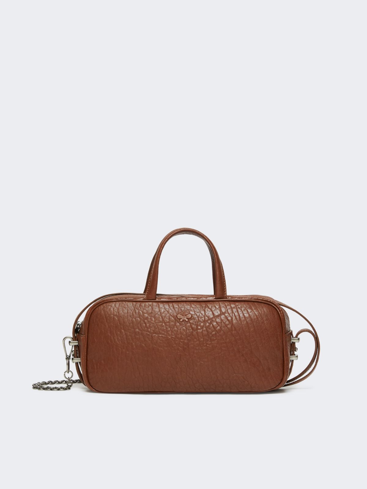 Nappa leather Boston bag - TOBACCO - Weekend