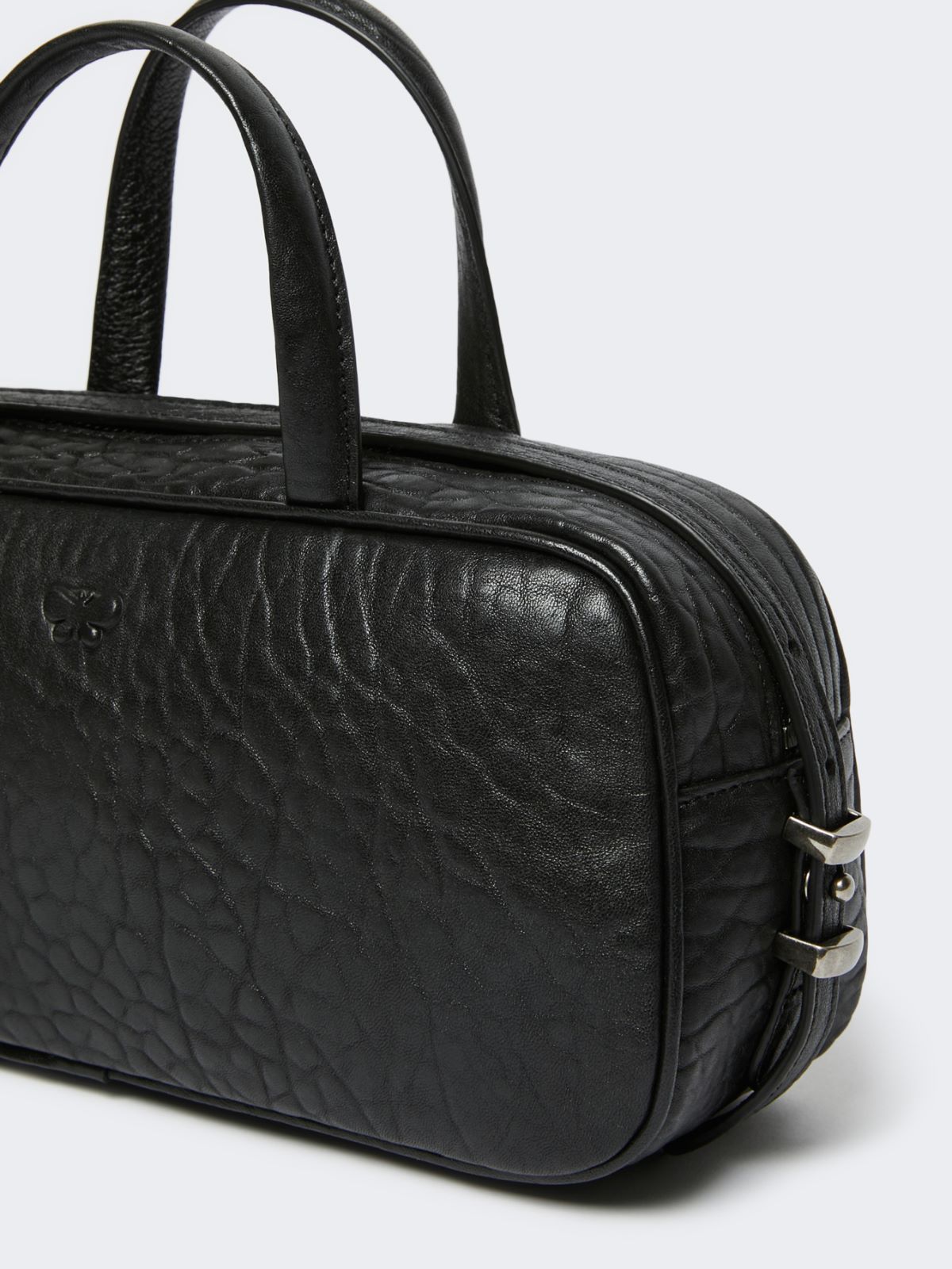 Nappa leather Boston bag - BLACK - Weekend - 5