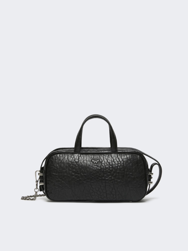 Nappa leather Boston bag - BLACK - Weekend