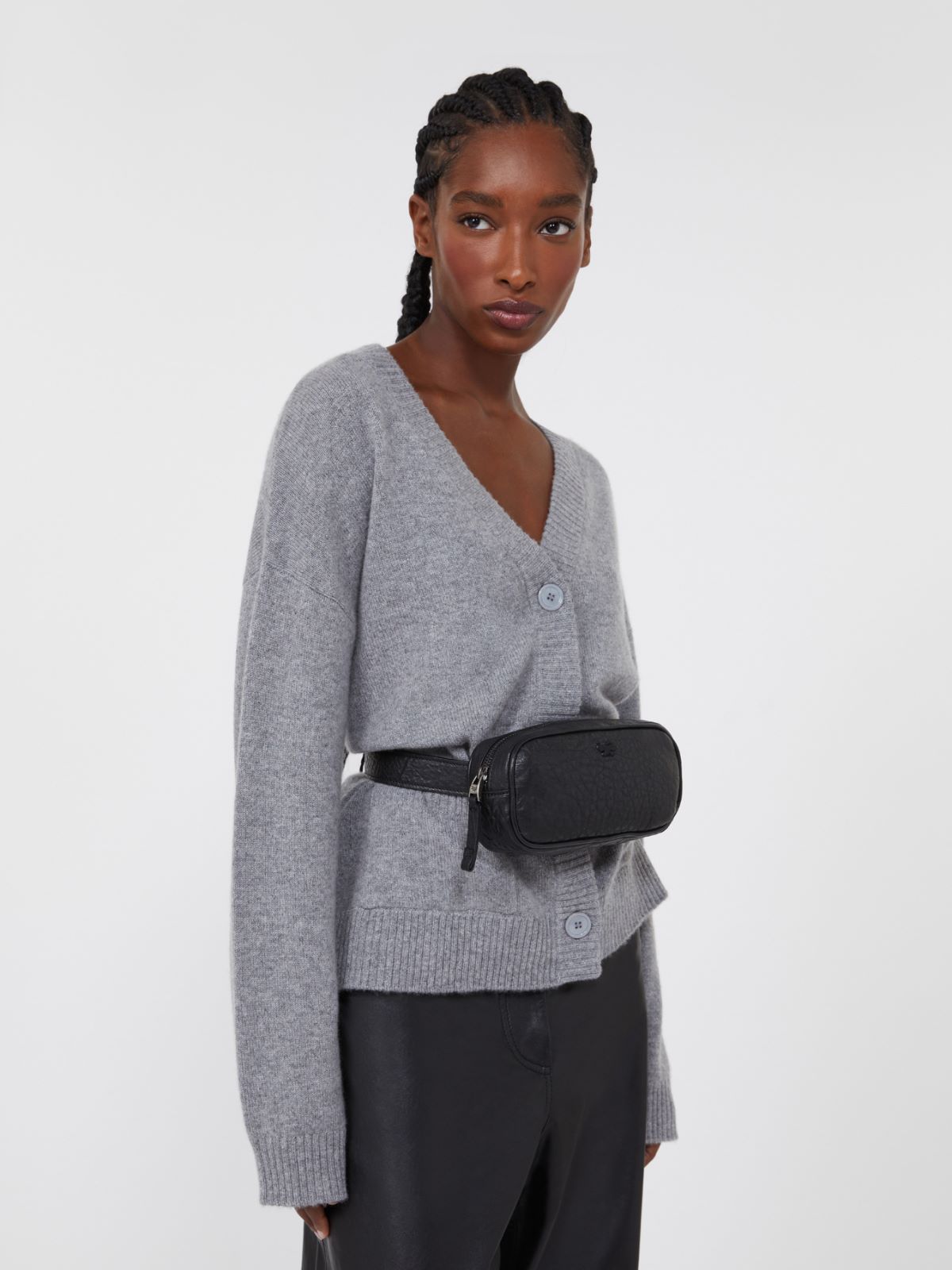 Nappa leather belt bag - BLACK - Weekend - 8
