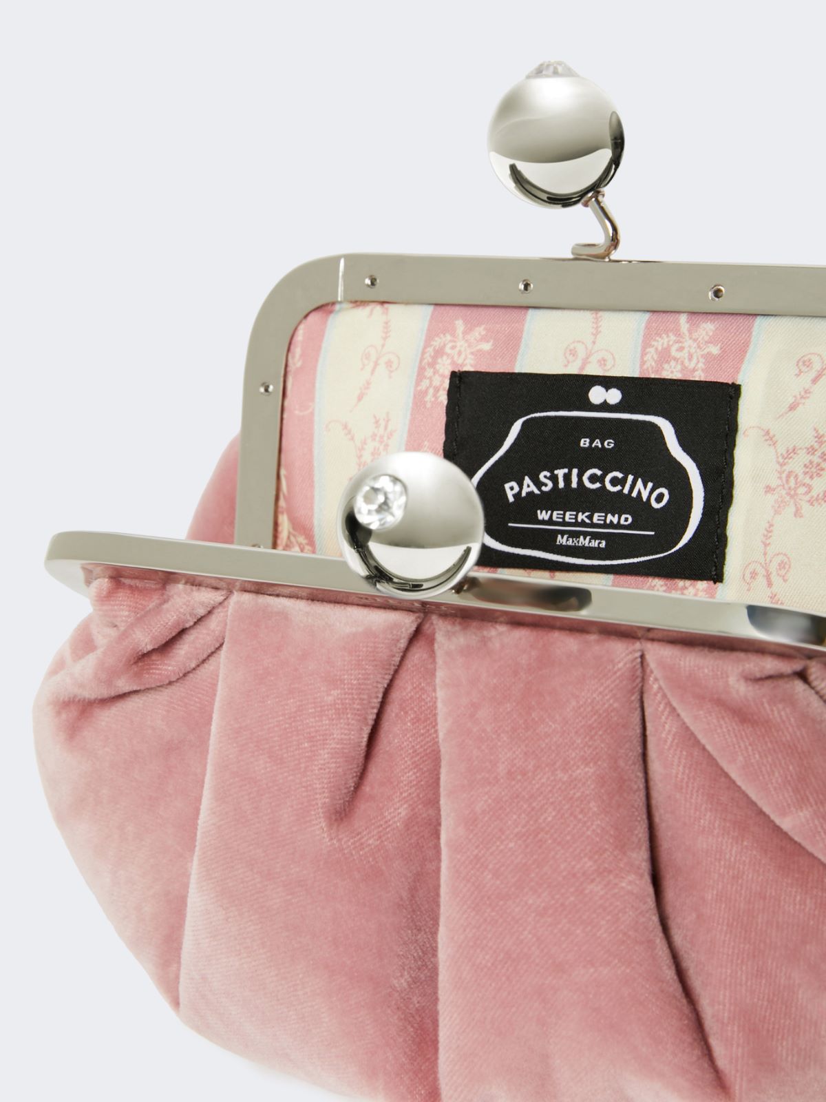 Small cotton velvet Pasticcino Bag - PINK - Weekend - 6