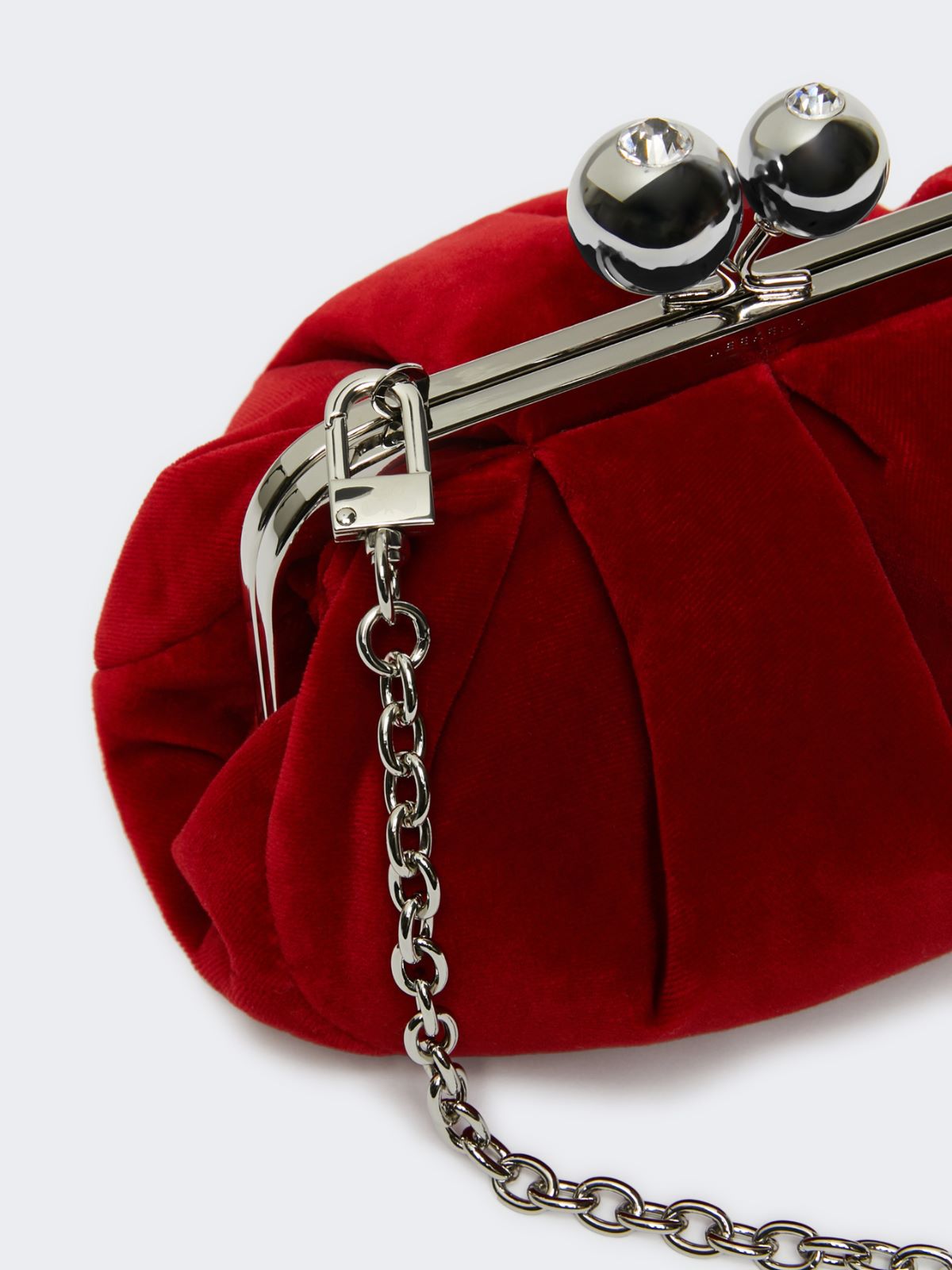 Small cotton velvet Pasticcino Bag - RED - Weekend - 4
