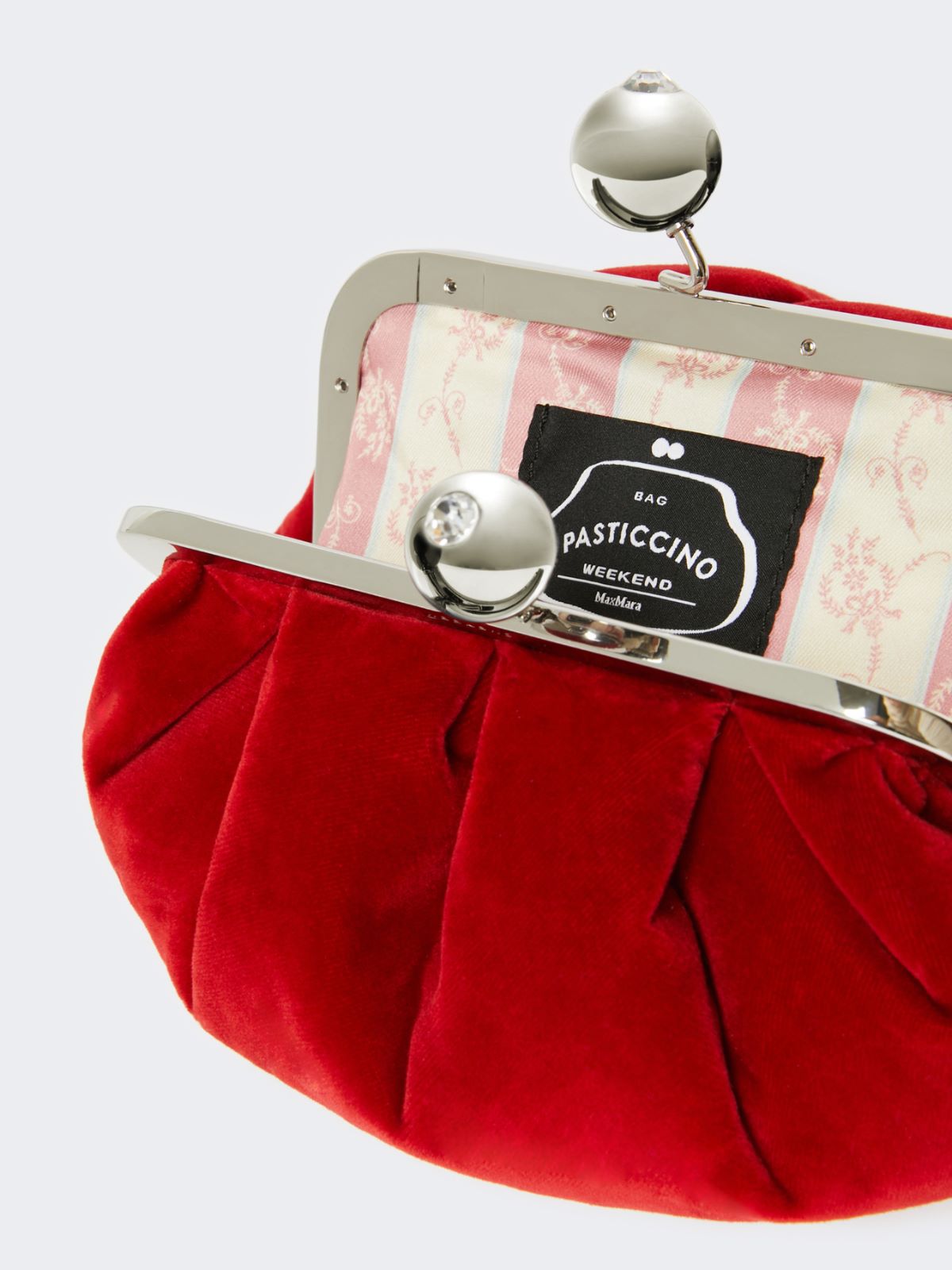 Small cotton velvet Pasticcino Bag - RED - Weekend - 6