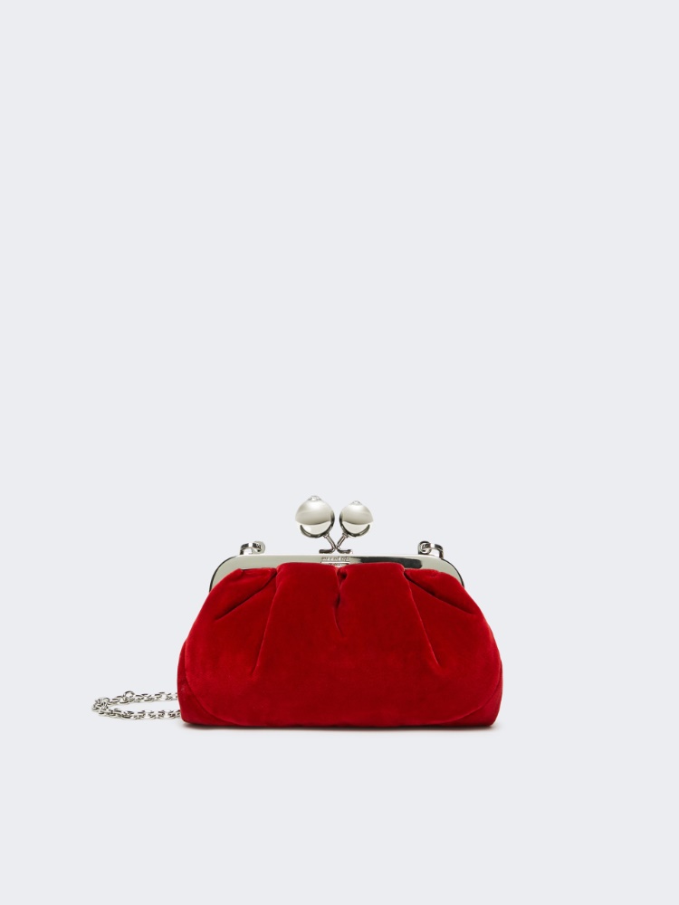 Small cotton velvet Pasticcino Bag - RED - Weekend