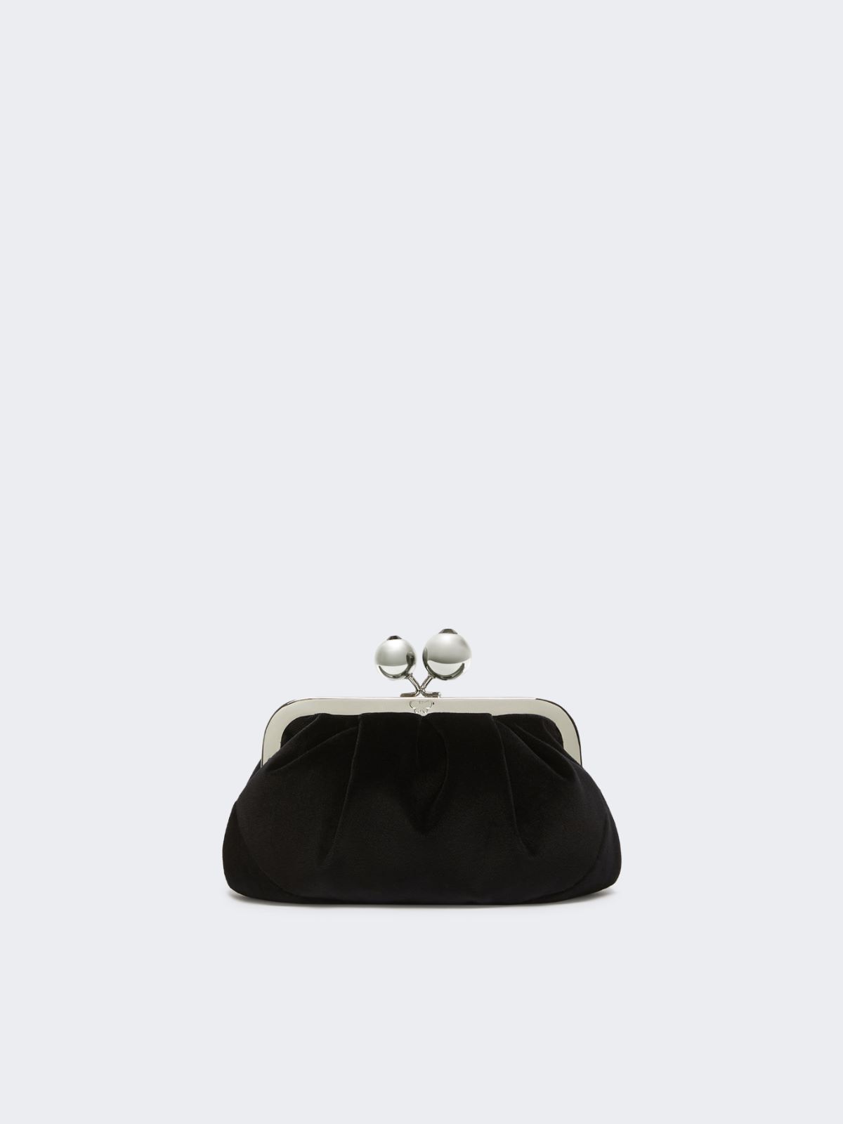 Small cotton velvet Pasticcino Bag - BLACK - Weekend - 3