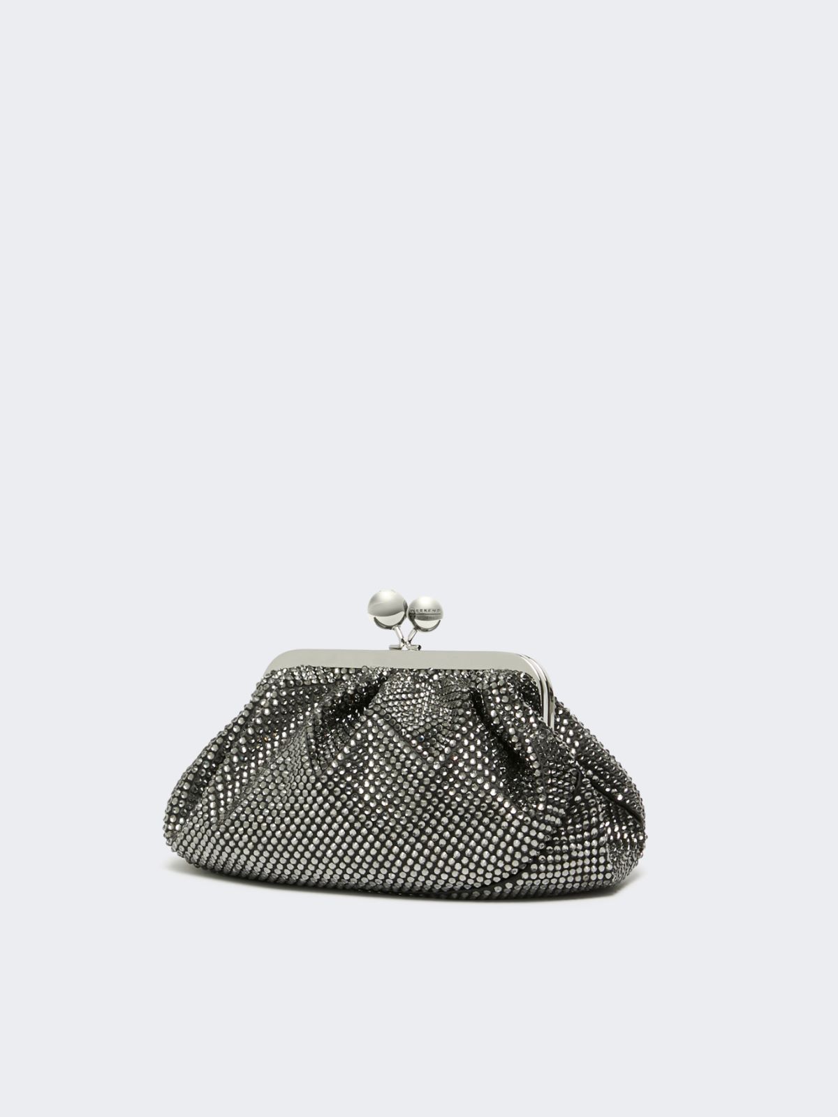 Small Pasticcino Bag in satin with rhinestones - BLACK - Weekend - 2
