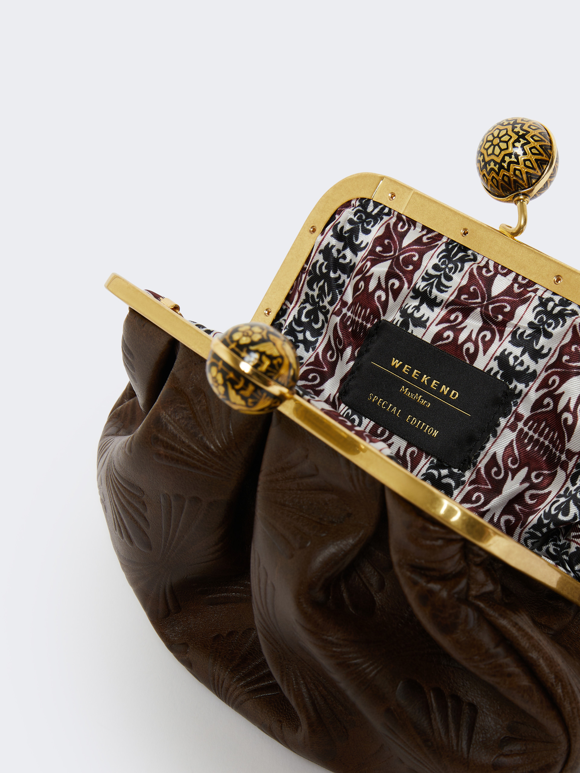 Small smooth leather Pasticcino Bag - DARK BROWN - Weekend Max Mara - 6