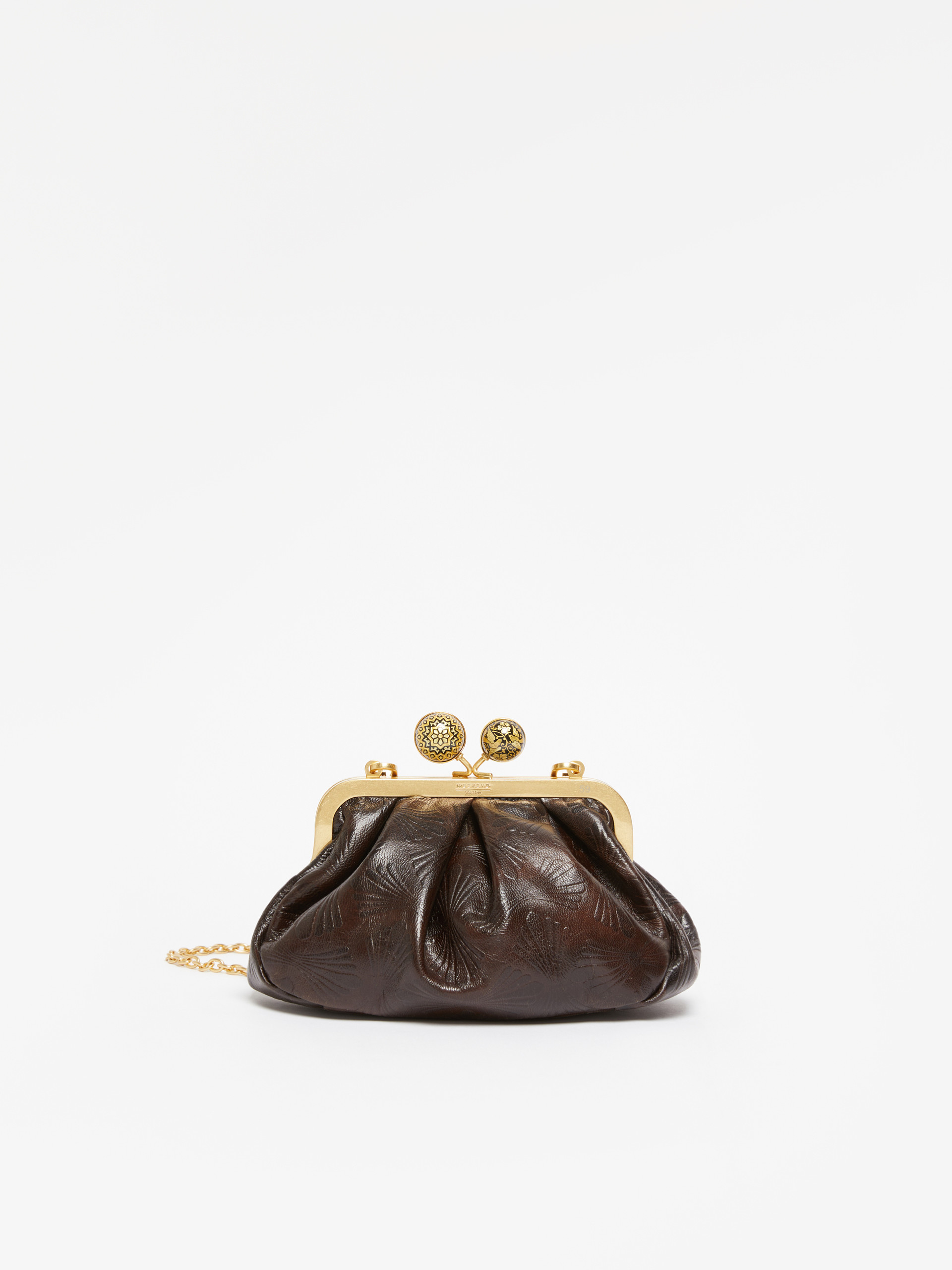 Small smooth leather Pasticcino Bag - DARK BROWN - Weekend Max Mara