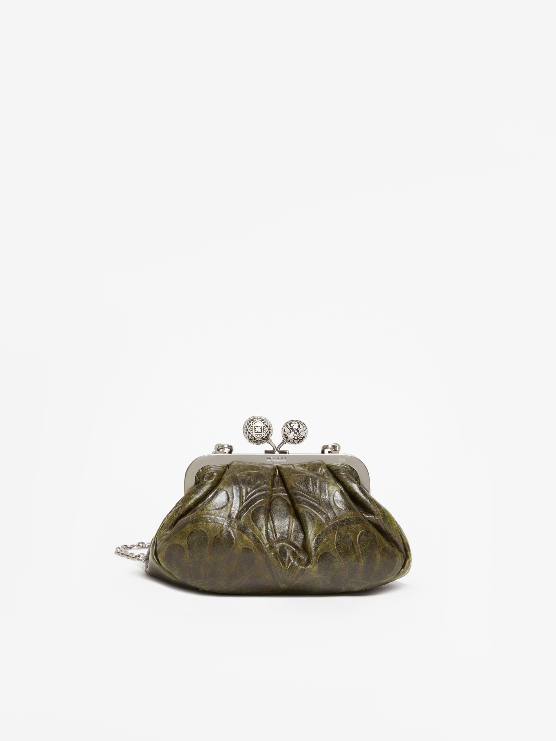 Small smooth leather Pasticcino Bag - DARK GREEN - Weekend Max Mara