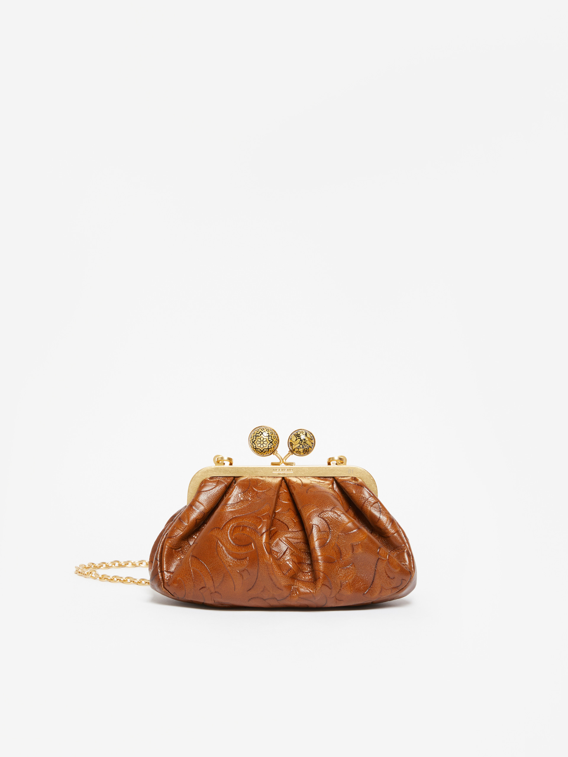 Small smooth leather Pasticcino Bag - TOBACCO - Weekend Max Mara