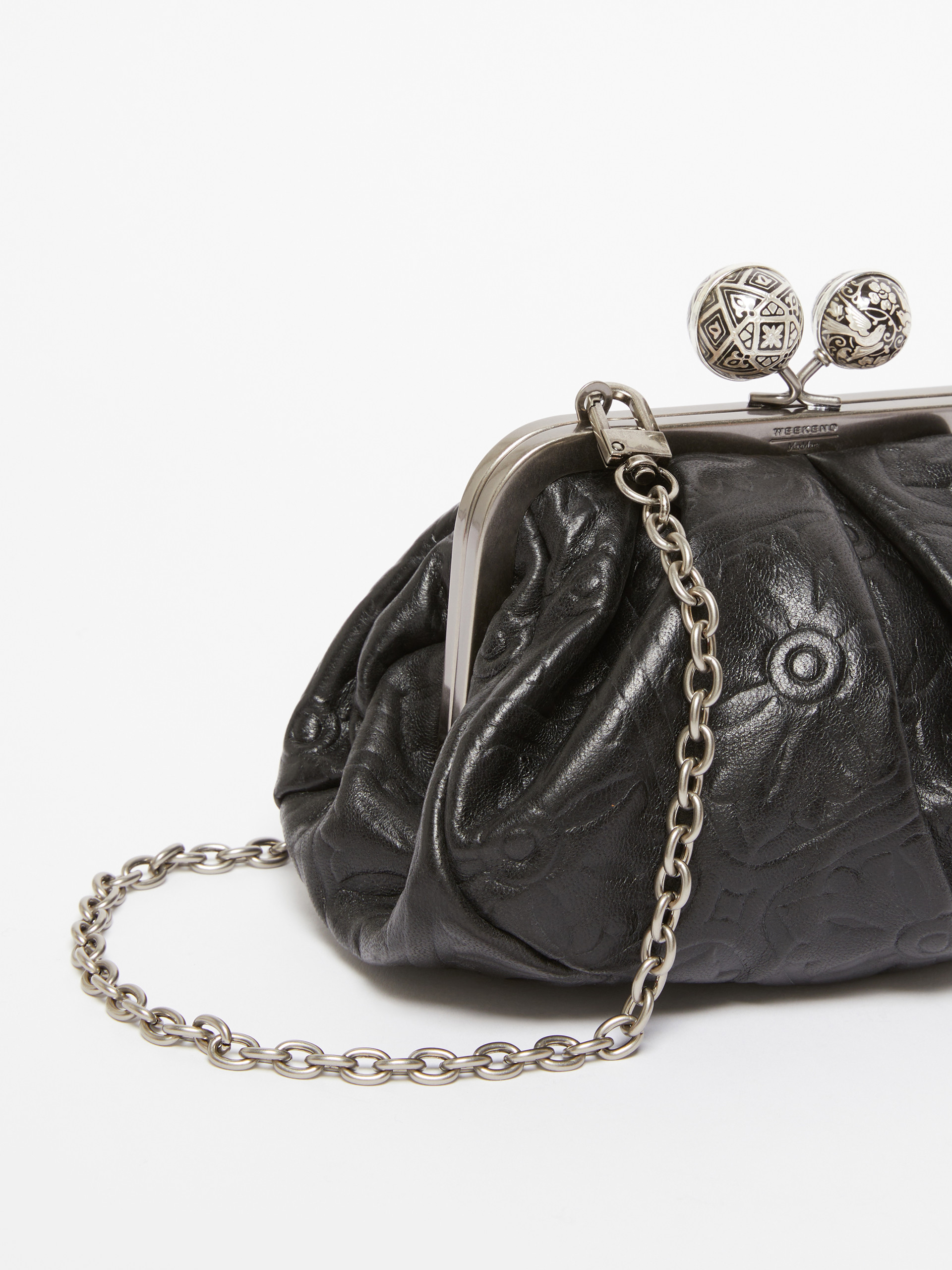 Small smooth leather Pasticcino Bag - BLACK - Weekend Max Mara - 4