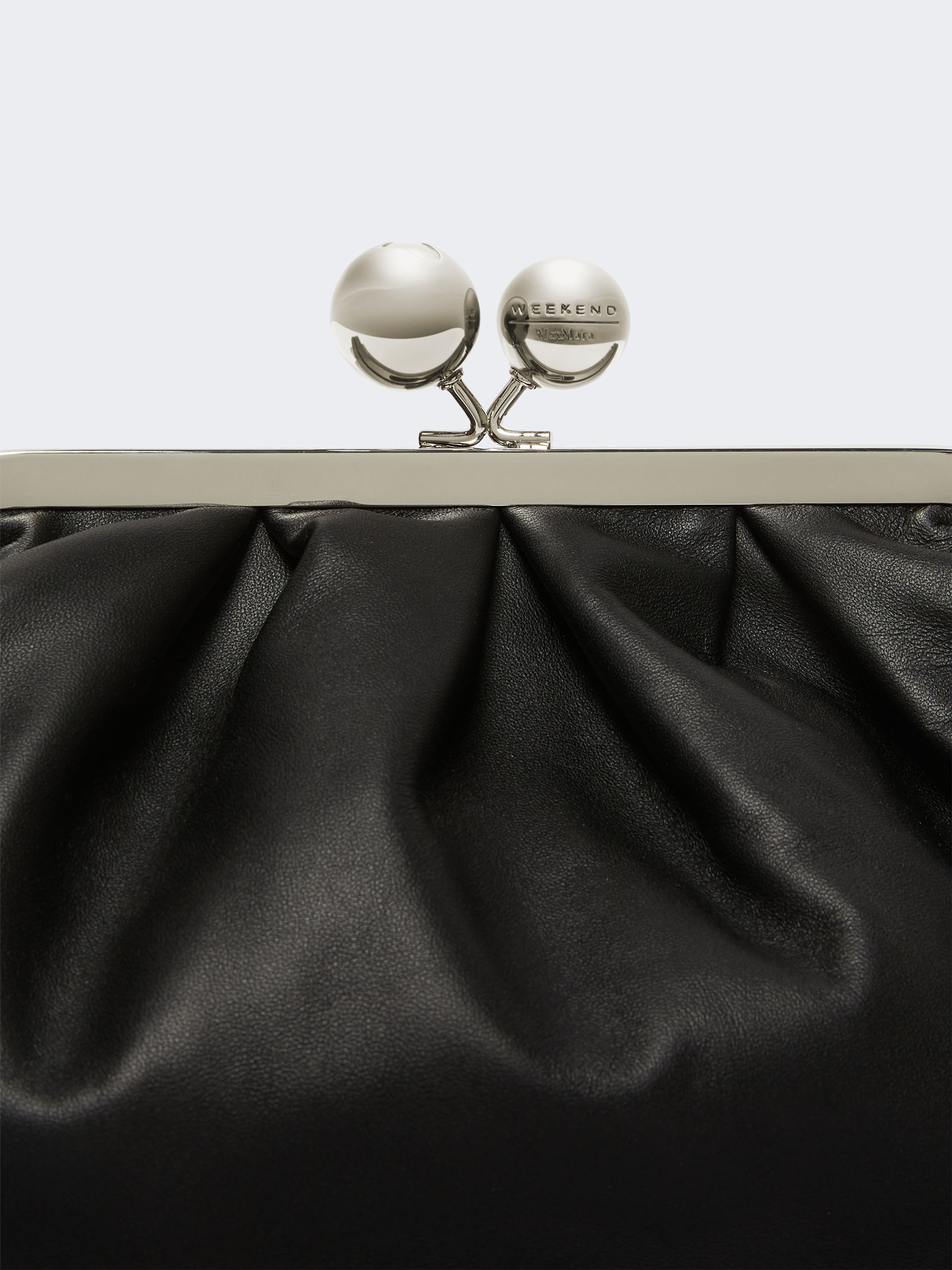 Medium sheepskin Pasticcino Bag, black | Weekend Max Mara