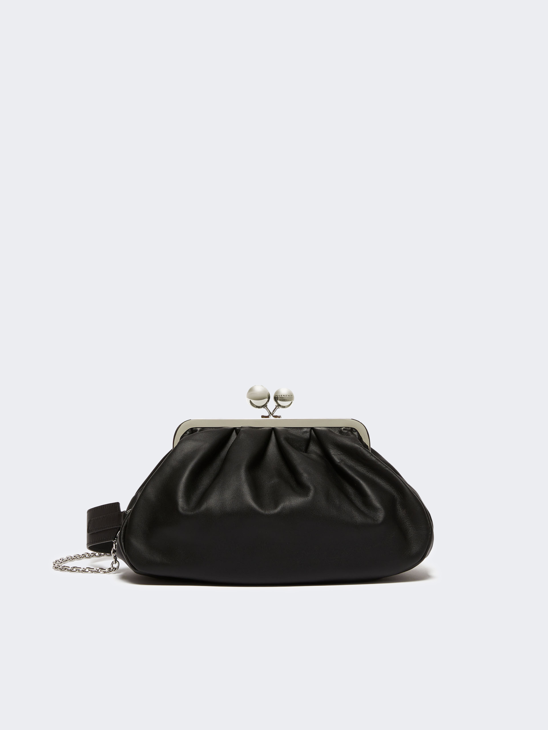 Medium sheepskin Pasticcino Bag, black | Weekend Max Mara