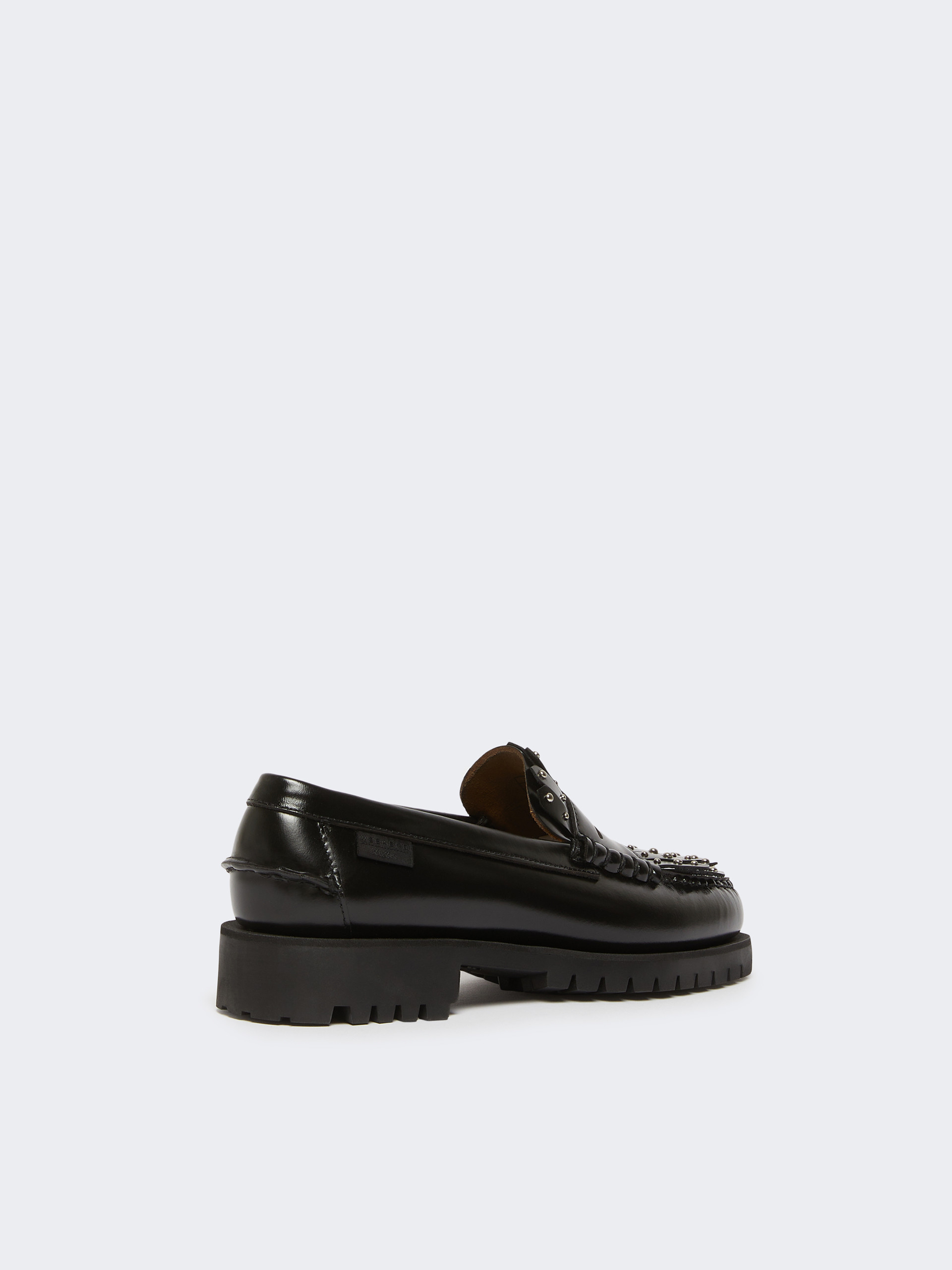 Leather loafers with micro studs - BLACK - Weekend Max Mara - 3