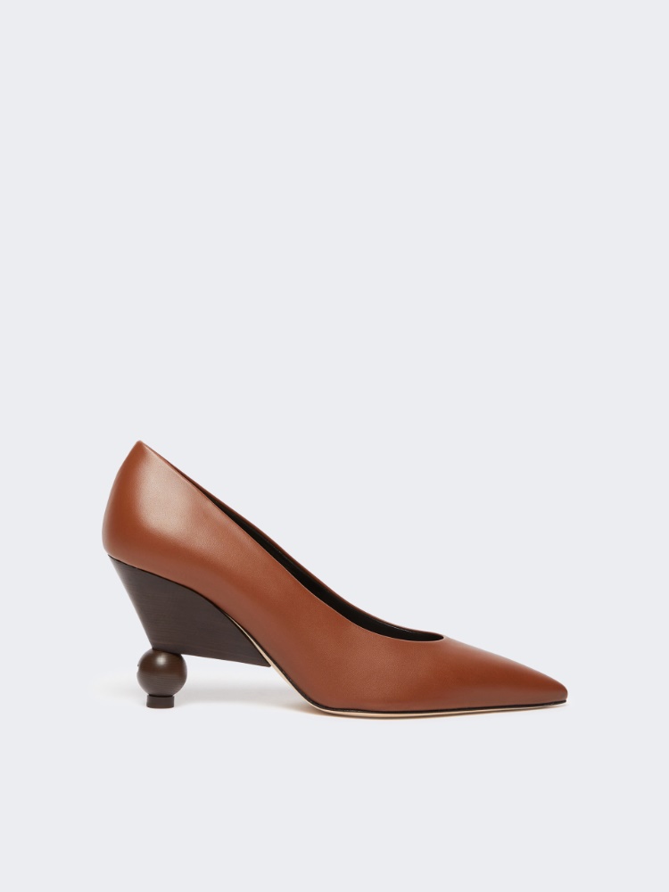 Patent leather court shoes - TOBACCO - Weekend Max Mara