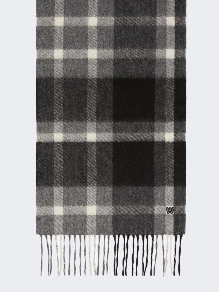 Jacquard cashmere scarf - BLACK - Weekend