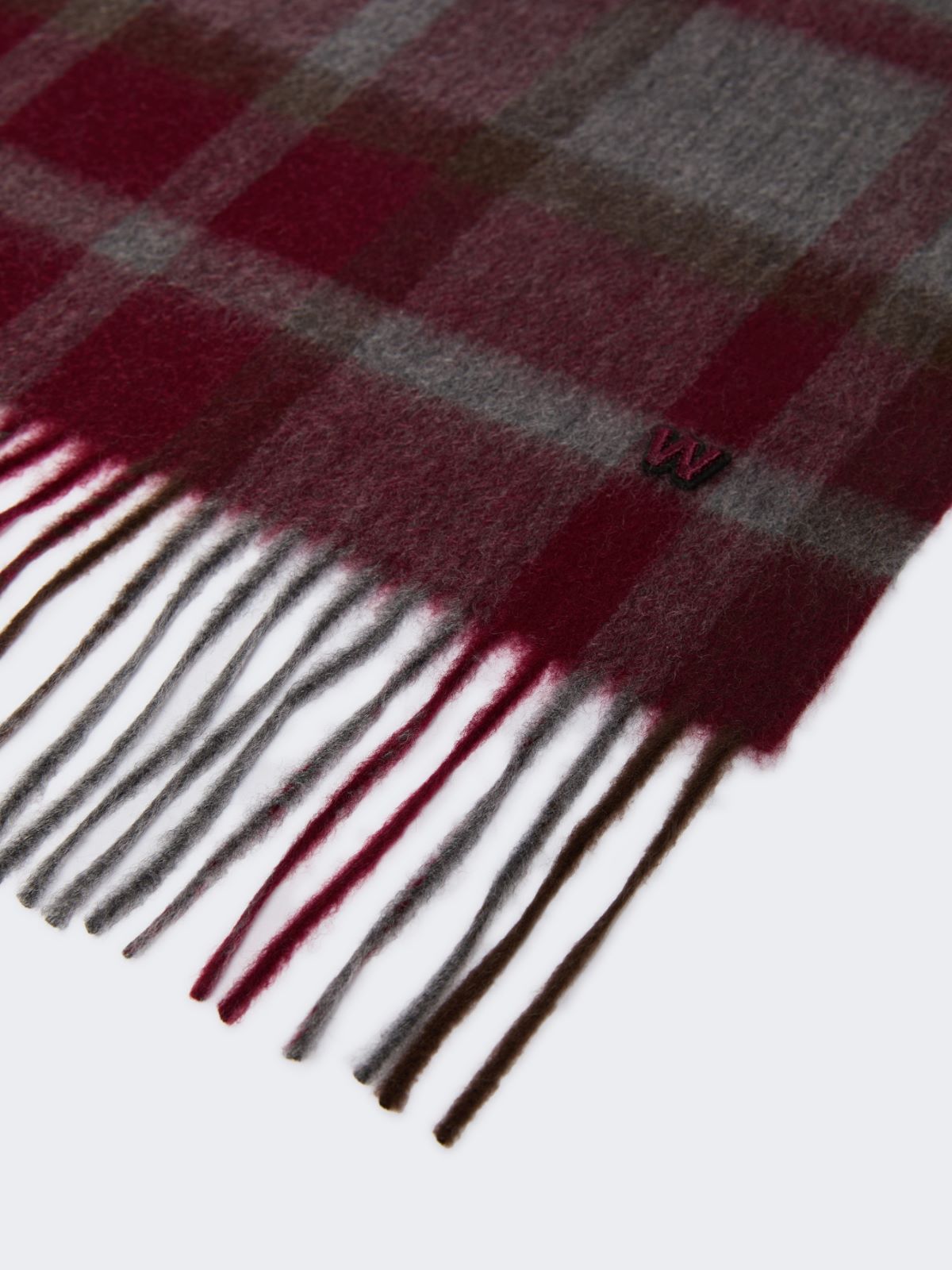 Jacquard cashmere scarf - MEDIUM GREY - Weekend - 2