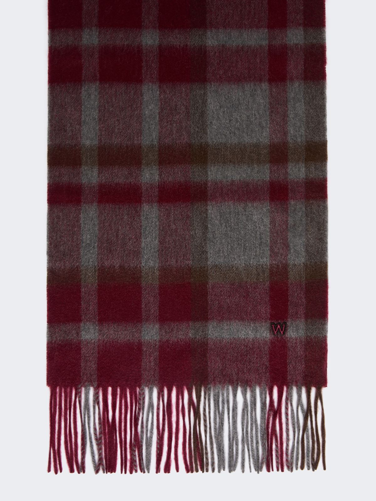 Jacquard cashmere scarf - MEDIUM GREY - Weekend