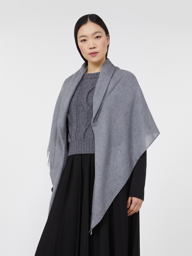 Viscose and cashmere shawl - MEDIUM GREY - Weekend - 2