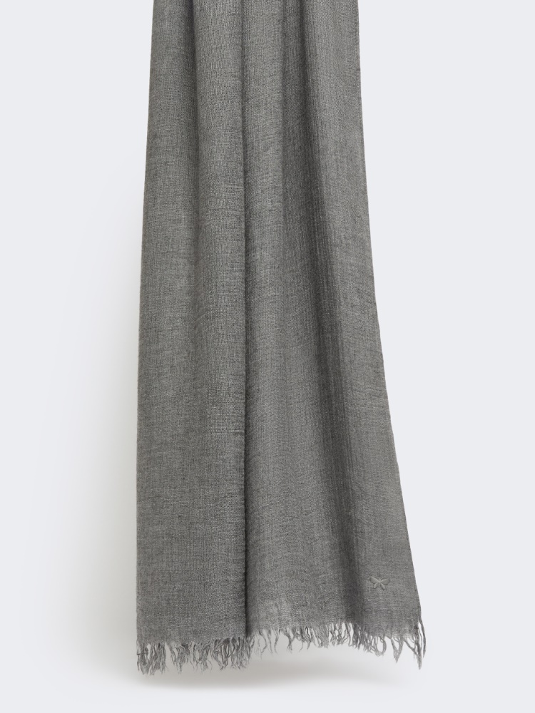 Viscose and cashmere shawl - MEDIUM GREY - Weekend