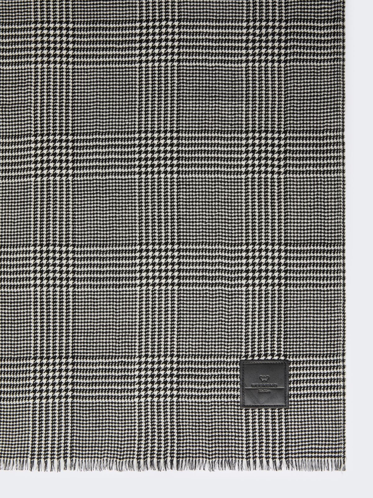 Patterned wool stole - BLACK - Weekend - 2