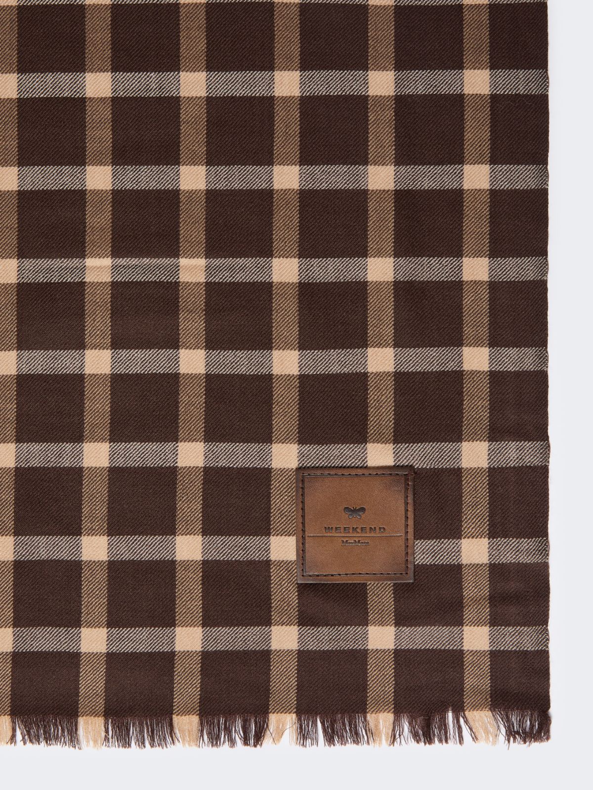 Patterned wool stole - BEIGE - Weekend - 2