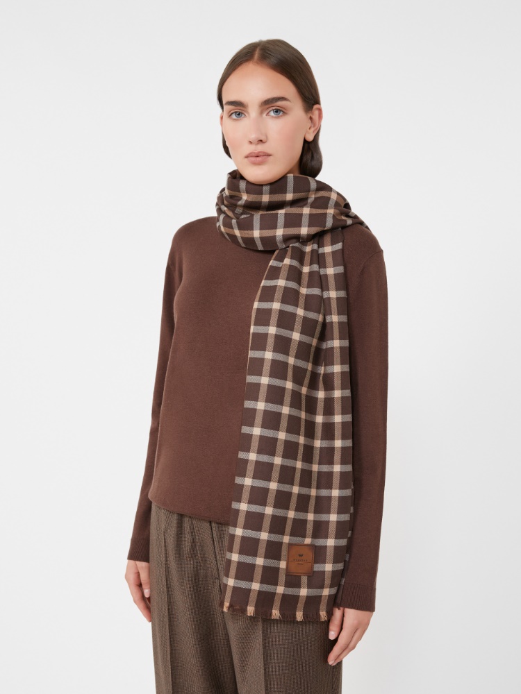 Patterned wool stole - BEIGE - Weekend - 2