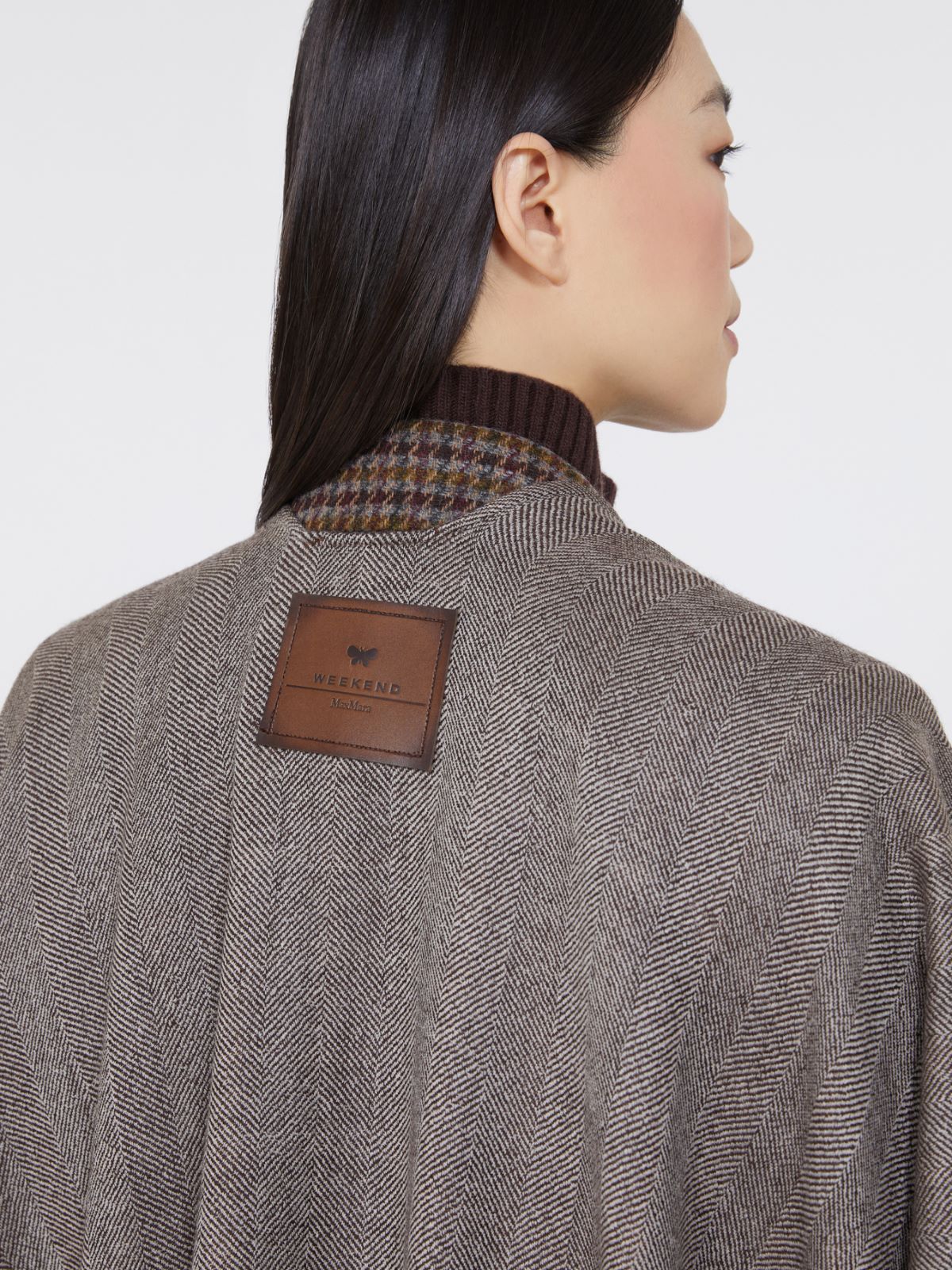 Double-face wool cape - DARK BROWN - Weekend - 4