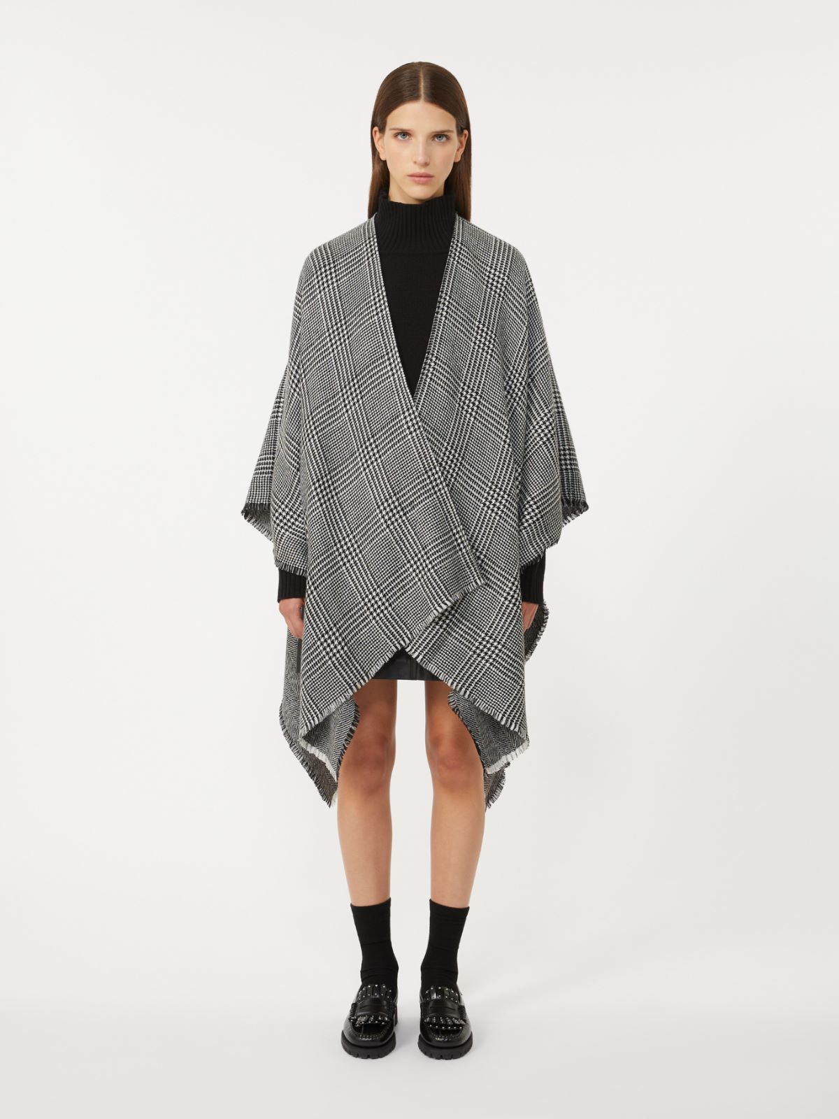 Double-face wool cape - BLACK - Weekend - 2