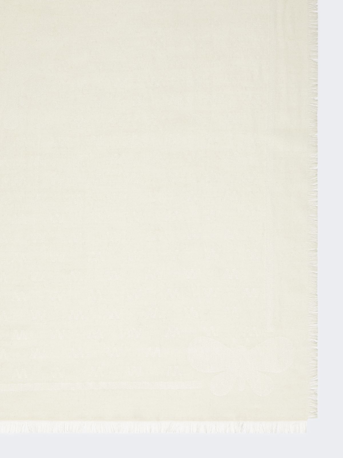 Jacquard-knit viscose and wool shawl - MILK - Weekend - 2