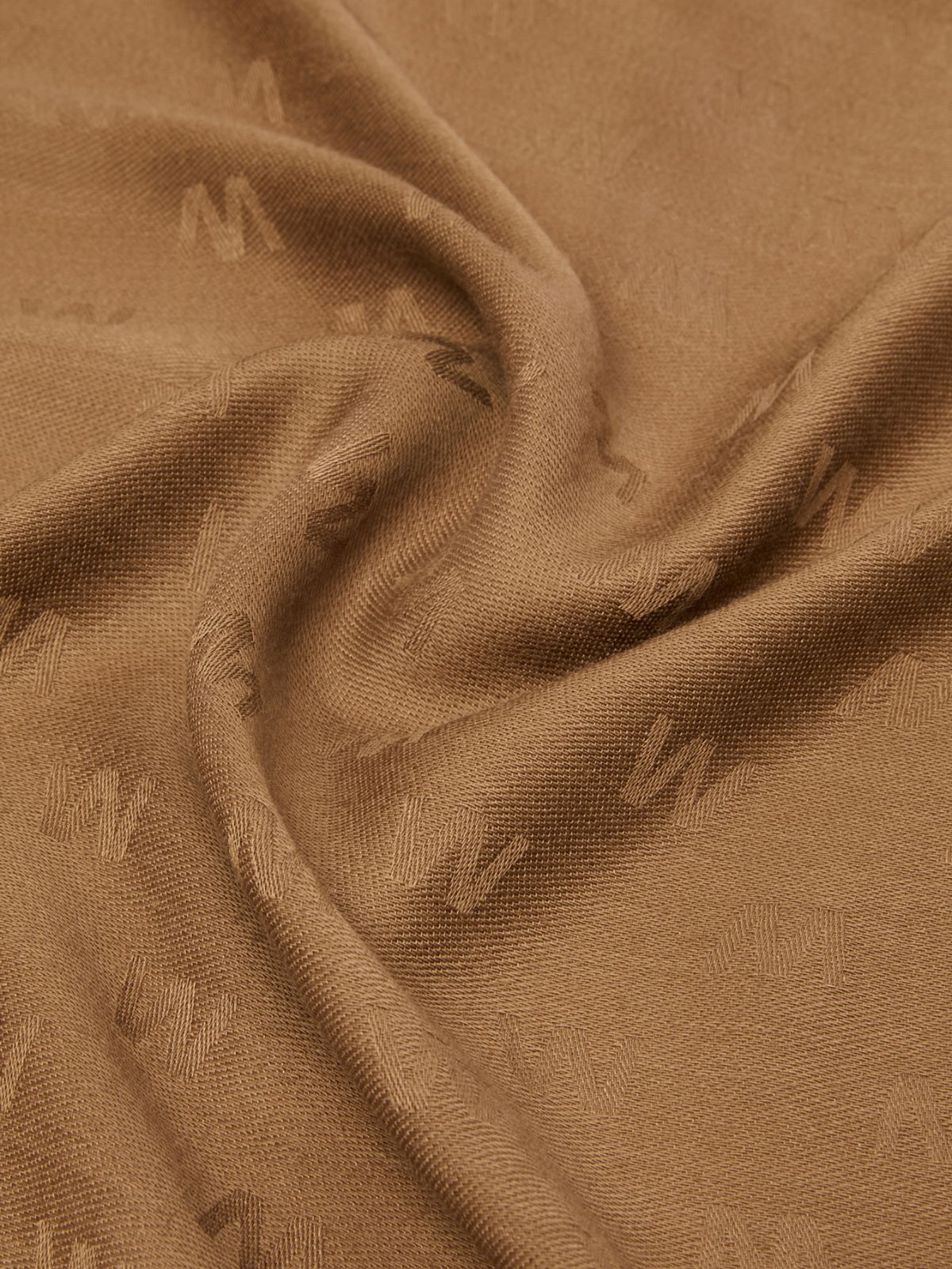 Jacquard-knit viscose and wool shawl - CAMEL - Weekend - 3