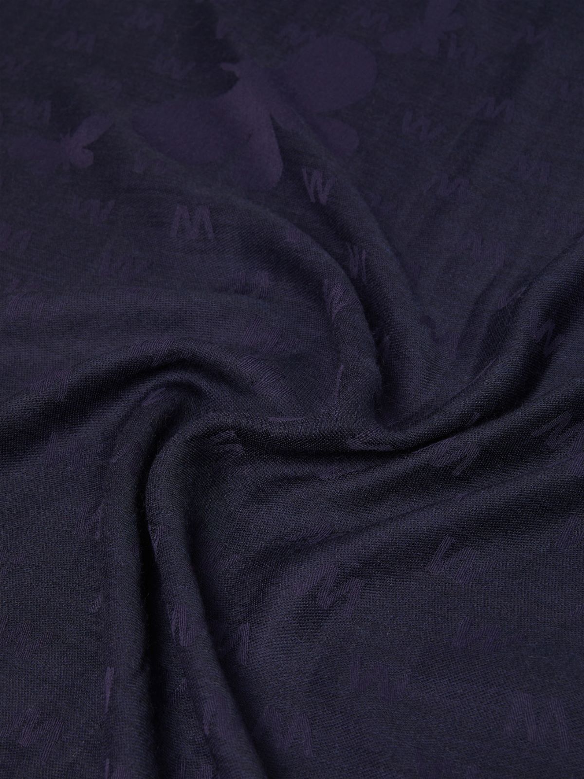 Jacquard-knit viscose and wool shawl - ULTRAMARINE - Weekend - 3