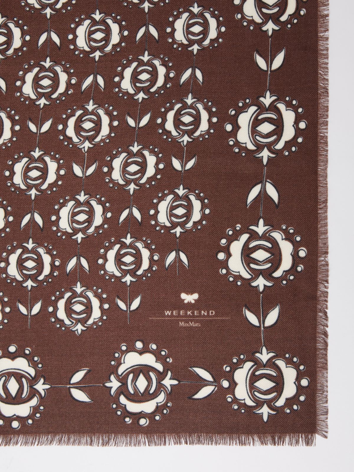 Wool and silk stole - BROWN - Weekend - 2