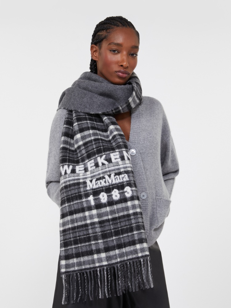 Jacquard wool-blend stole - MEDIUM GREY - Weekend Max Mara - 2