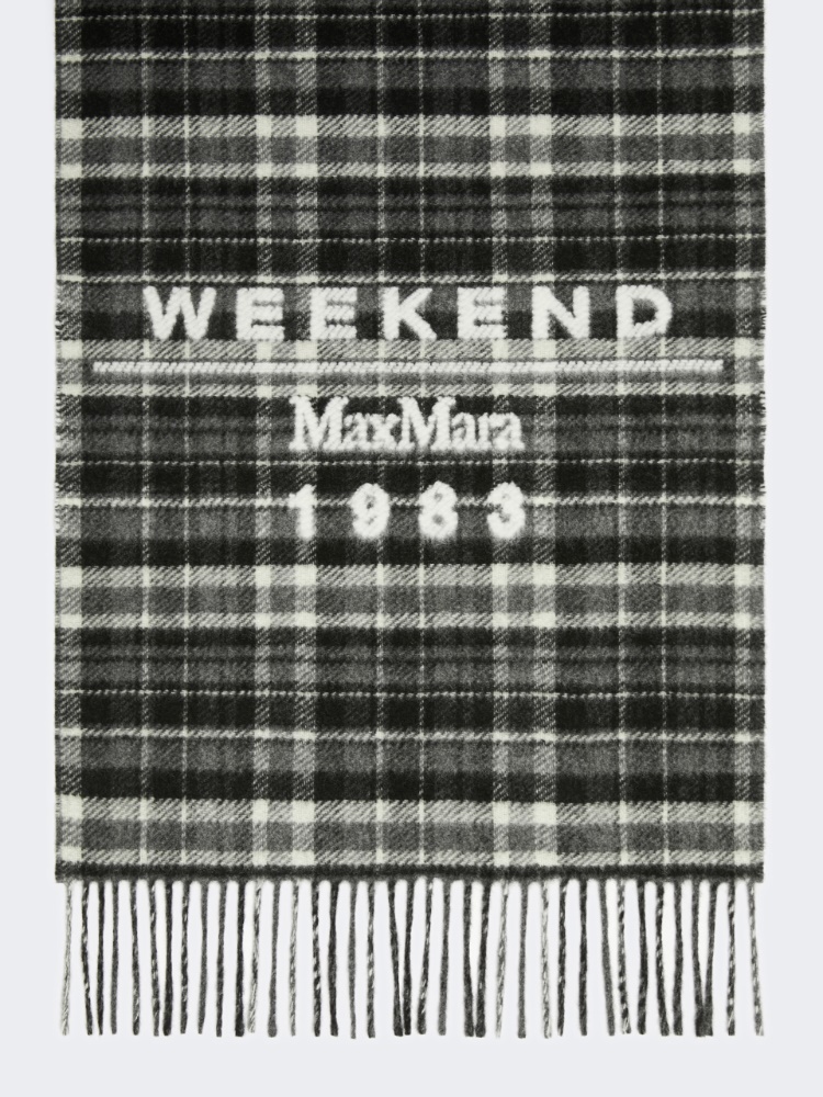 Jacquard wool-blend stole - MEDIUM GREY - Weekend Max Mara