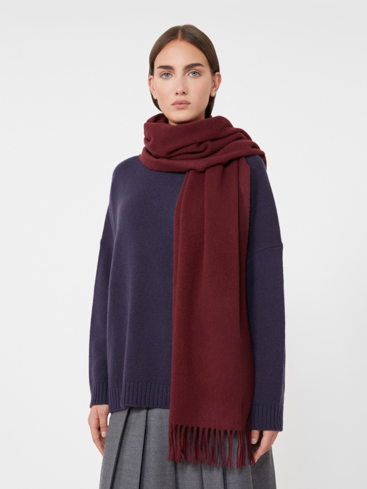 Wool stole - RED PURPLE - Weekend - 2
