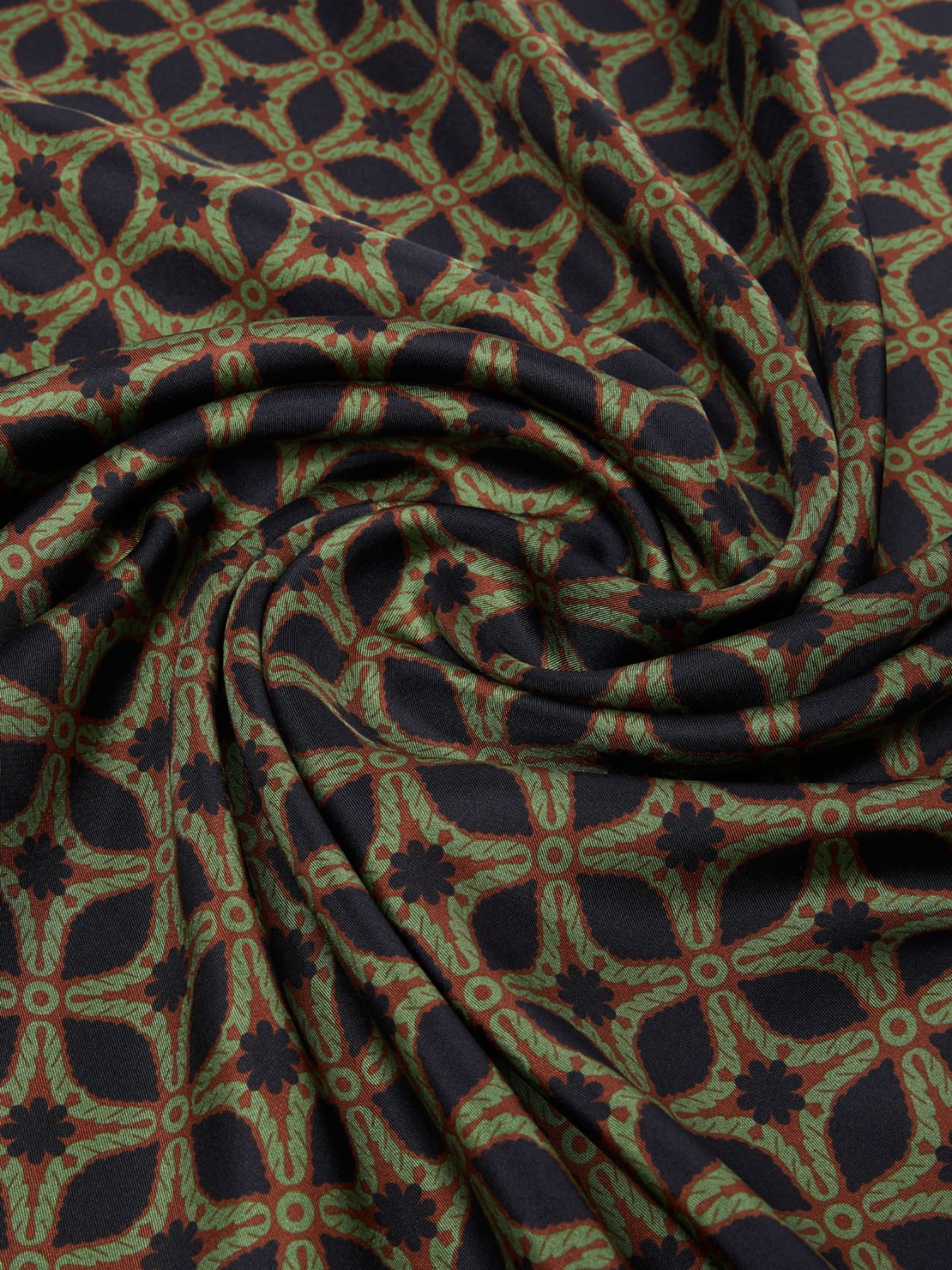 Printed silk twill scarf - ULTRAMARINE - Weekend - 3