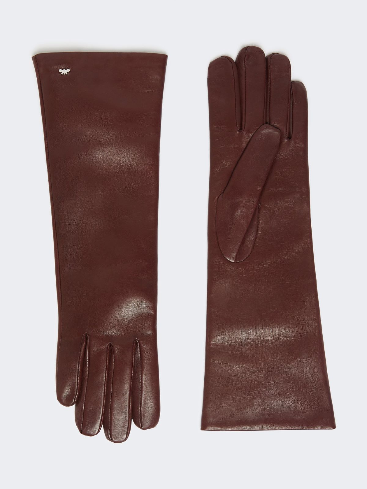 Medium-length nappa leather gloves - BORDEAUX - Weekend