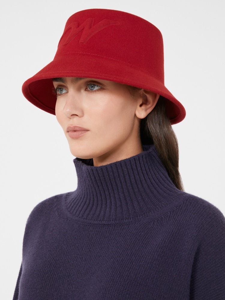 Wool felt bucket hat - DARK RED - Weekend - 2