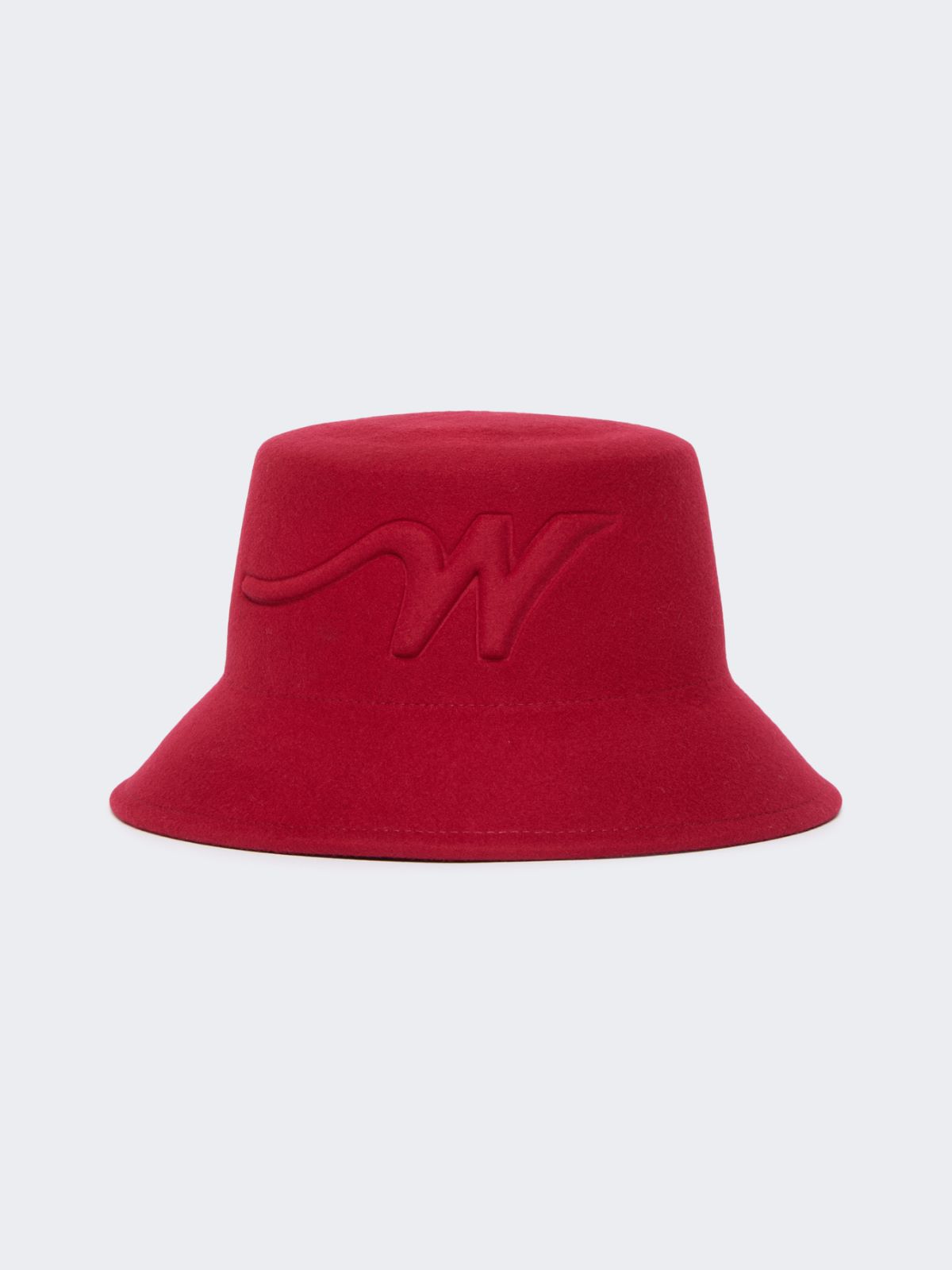 Wool felt bucket hat - DARK RED - Weekend