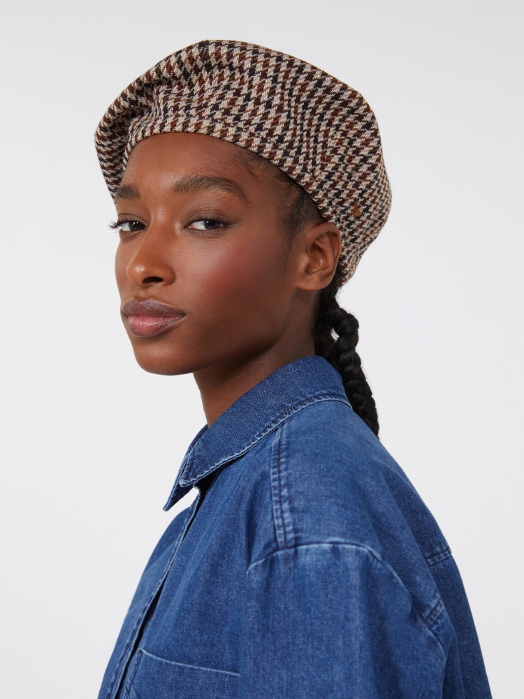 Wool and cotton basketweave beret - RED PURPLE - Weekend - 2