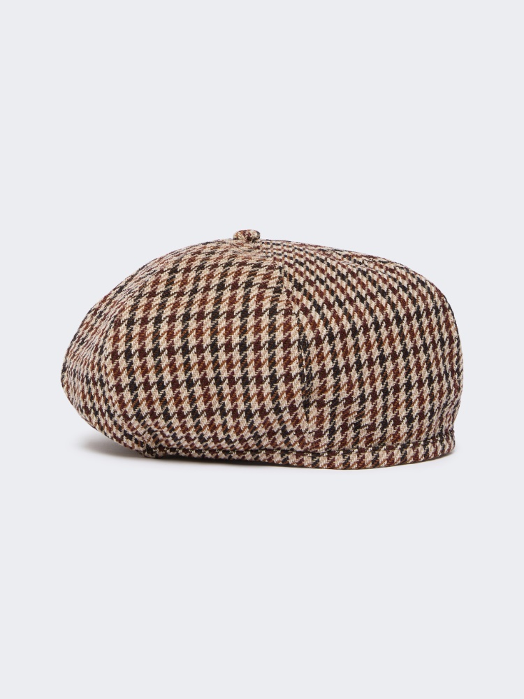Wool and cotton basketweave beret - RED PURPLE - Weekend