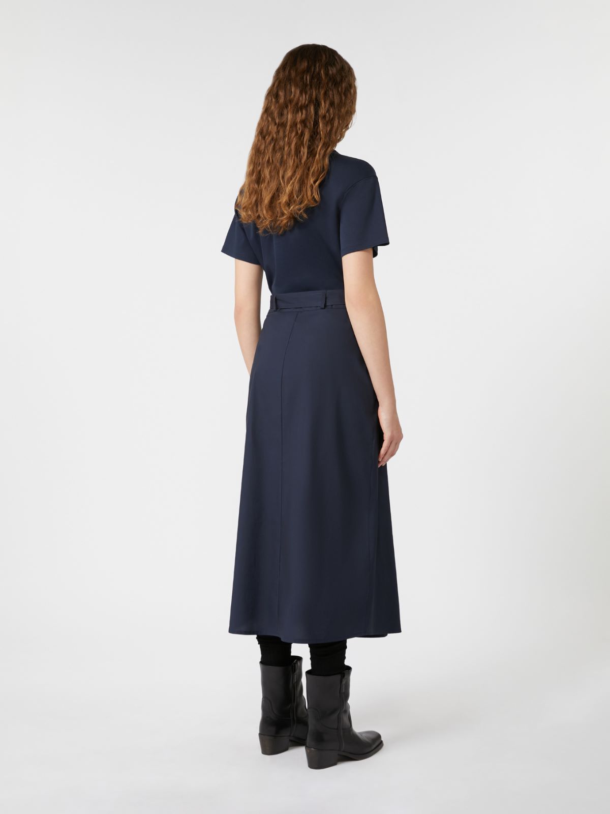 Jersey and poplin dress - NAVY - Weekend - 3