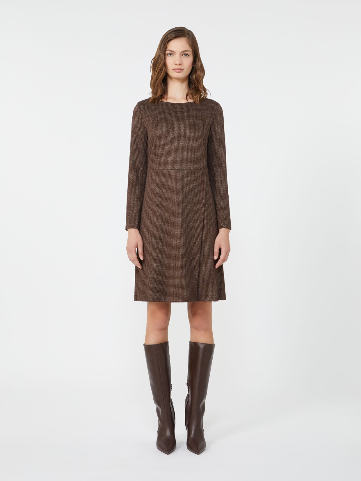 Abito in jersey jacquard - CIOCCOLATO - Weekend - 2