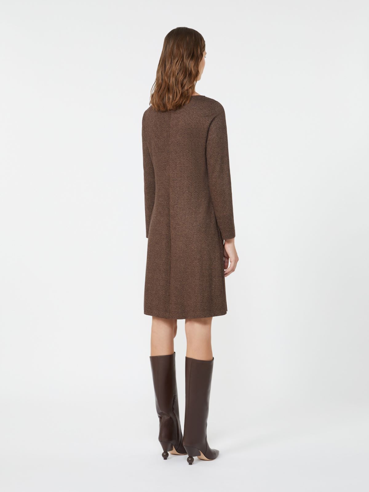 Abito in jersey jacquard - CIOCCOLATO - Weekend - 3
