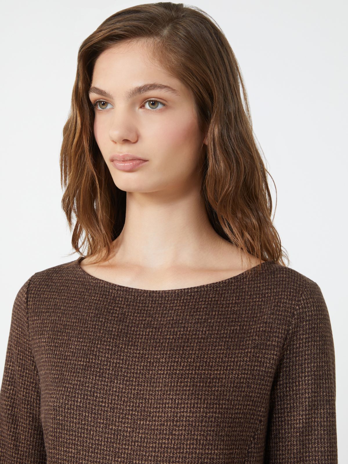 Abito in jersey jacquard - CIOCCOLATO - Weekend - 4