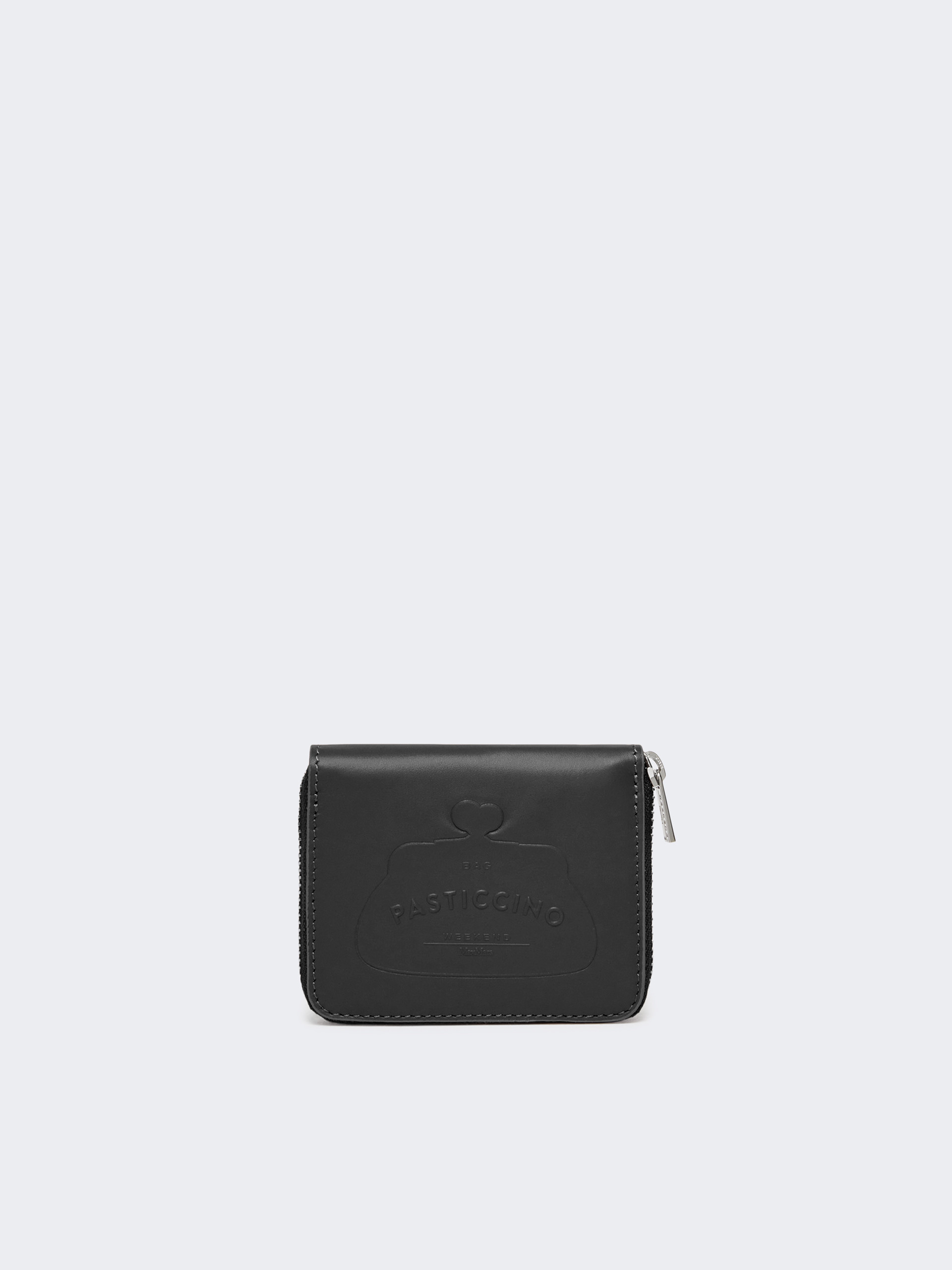 Leather zip-around wallet - BLACK - Weekend Max Mara