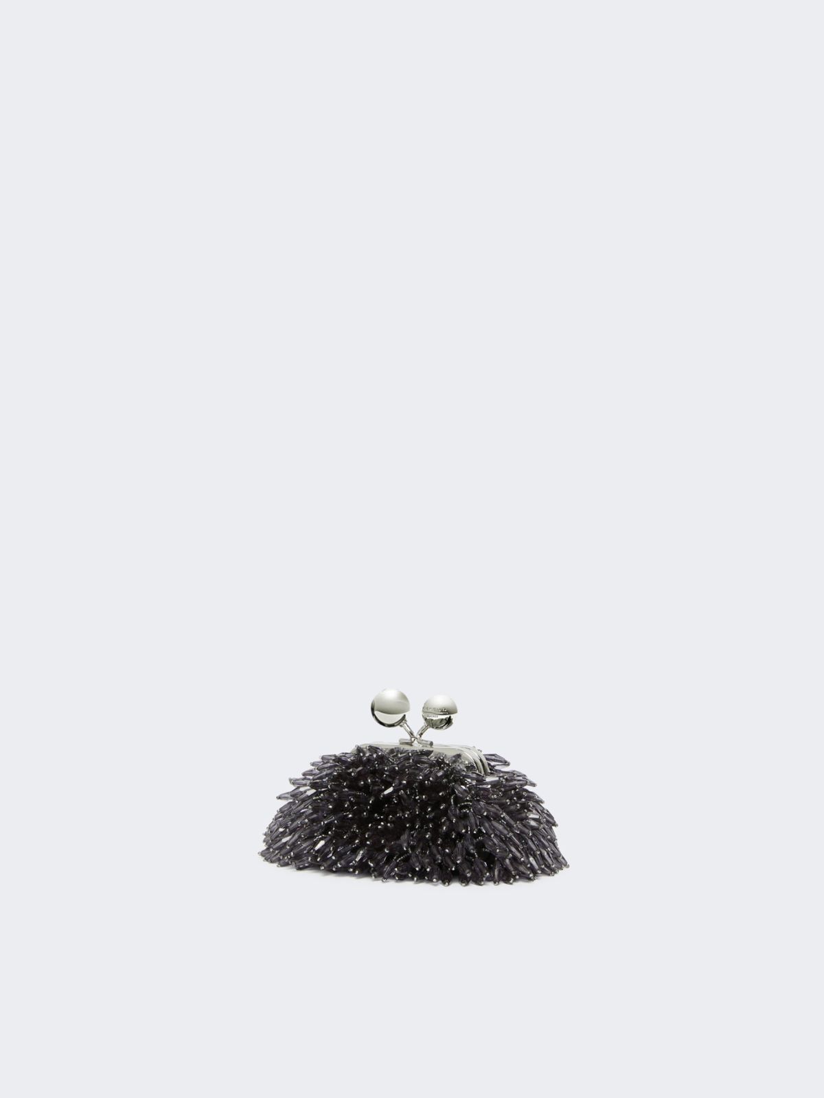 Mini Pasticcino Bag in satin with rhinestones - BLACK - Weekend - 2